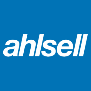 Ahlsell logotyp — återförsäljare av Svensk Vedhandel